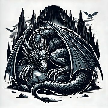 Sleeping dragon by Pixelbull Design