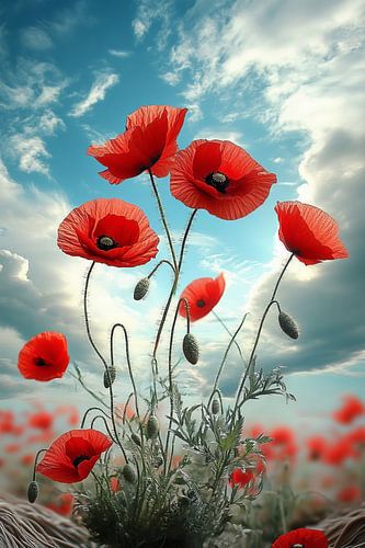 schilderij met klaprozen