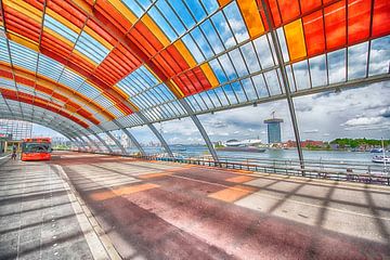 Amsterdam Central Station bus terminal by Peter Bartelings