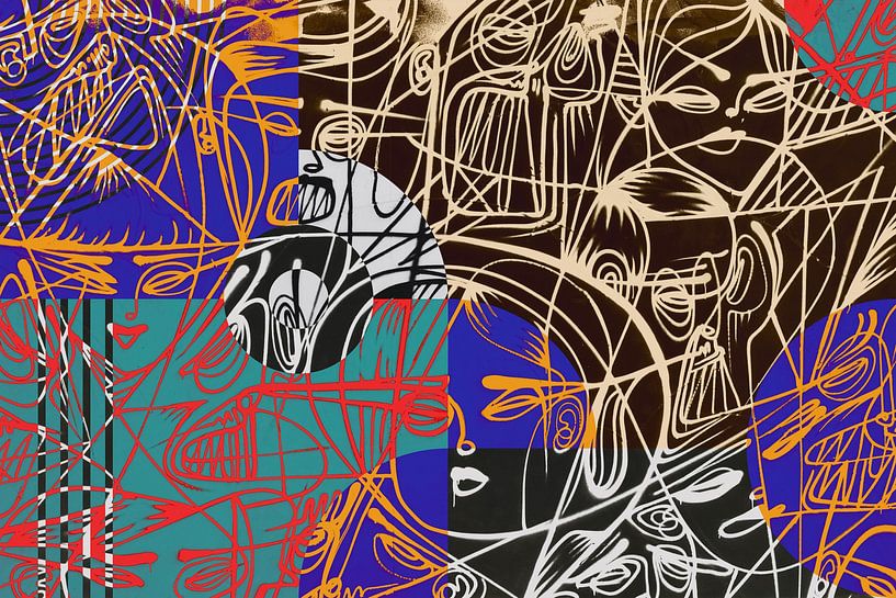 Abstrakte Gesichter von Moonheart Artworks