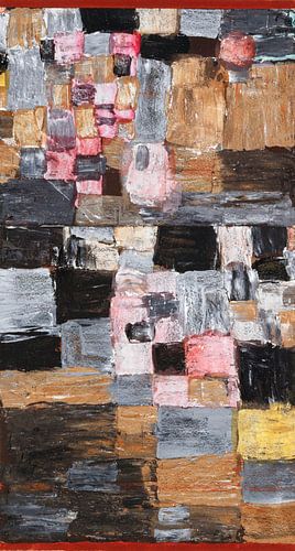 Beklimming van een stad (1930) schilderij van Paul Klee