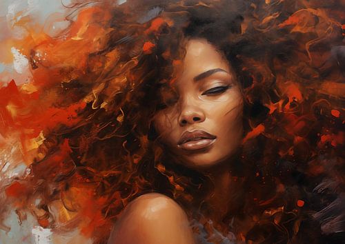 Abstract portrait of a woman (Mixed Media 12)