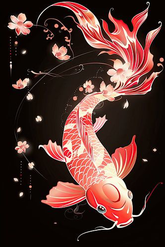 Dansende Koi en Kersenbloesem
