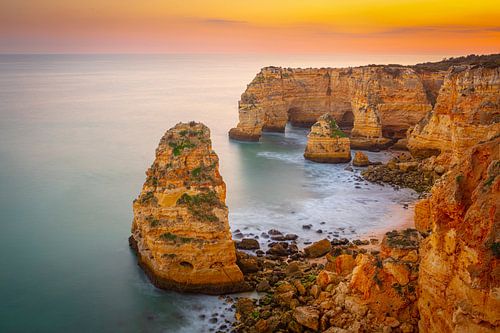 Rocky coast in the south of Portugal