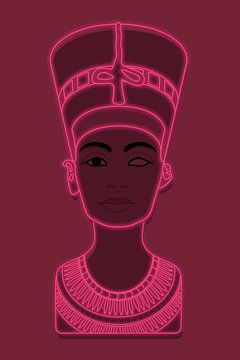Nefertiti Egypte rood van Studio Mattie