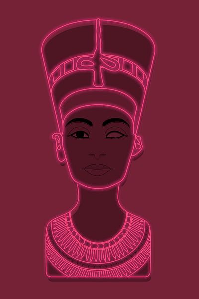 Néfertiti Egypte rouge par Studio Mattie