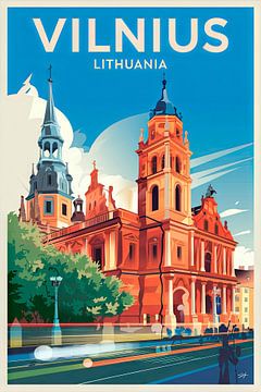 Vilnius, Litouwen van Poster Art Shop