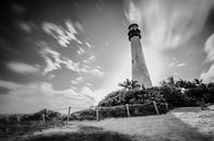 Cape Florida Lighthouse Key Biscayne I Black White by marlika art thumbnail