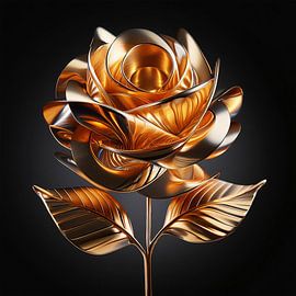 Gouden bloem met patroon