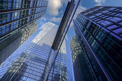 Skyscraper Reflections in Frankfurt by Patrick Lohmüller