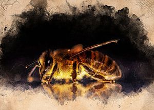 Bee animal art #bee #bee van JBJart Justyna Jaszke