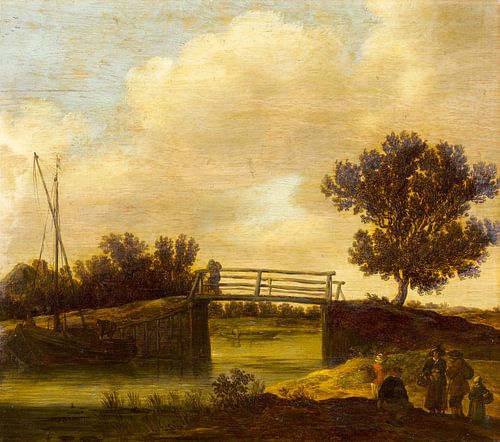 Landscape with bridge, known as 'The little bridge', Jan van Goyen
