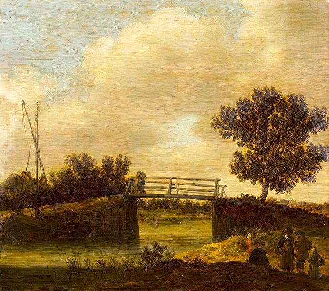 Landschap met brug, bekend als 'Het bruggetje', Jan van Goyen van Meesterlijcke Meesters