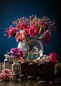 Roze anjers bloemen in de vaas van Iryna Melnyk
