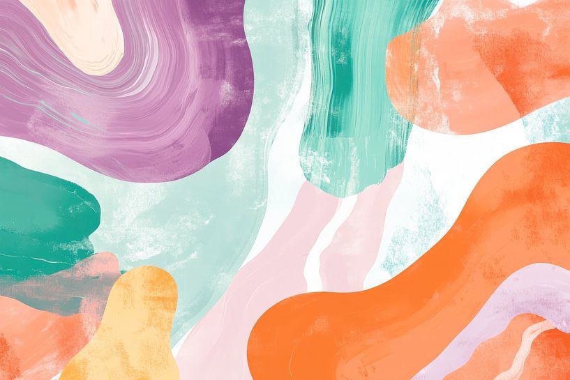 Iced colours in soft shapes by Poster Art Shop