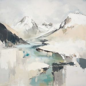 Titel: Stille Berglandschaft in Weichpastell