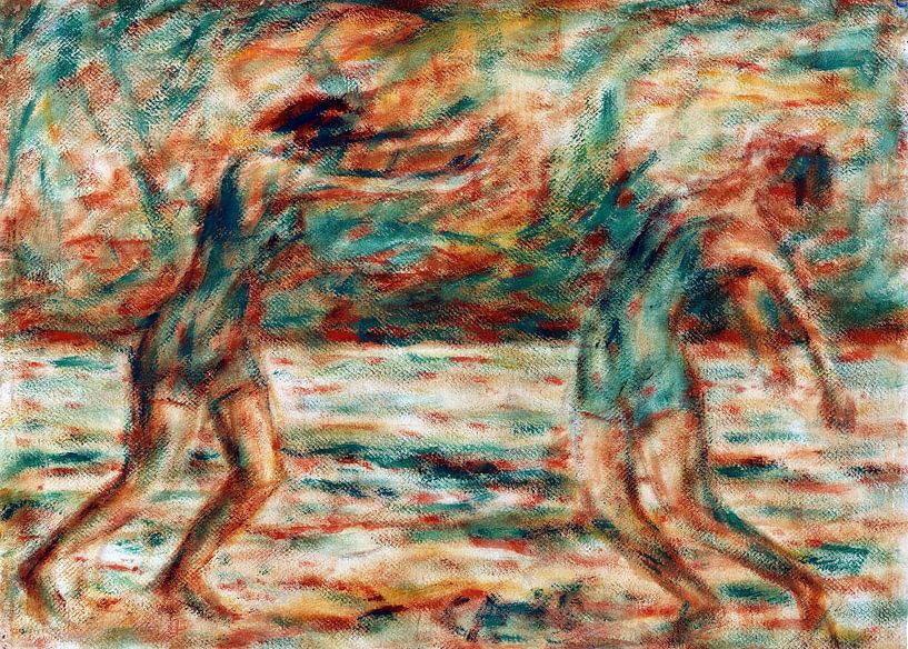 Two women dancing on the beach, Christian Rohlfs - 1926 by Atelier Liesjes