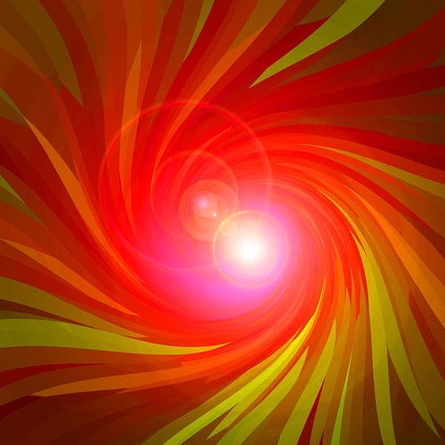 La spirale de l'énergie rouge