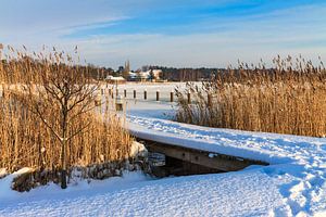 Winter am Prerowstrom mit Schnee