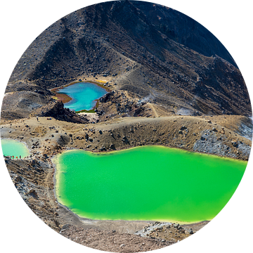 Zwavel meren op de Tongariro crossing van Marcel Saarloos