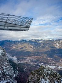 Garmisch-Partenkirchen: View from the Alpspitzbahn mountain station down into the valley by t.ART
