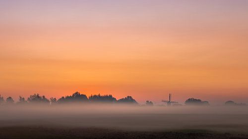 Platteland op een miste ochtend 2