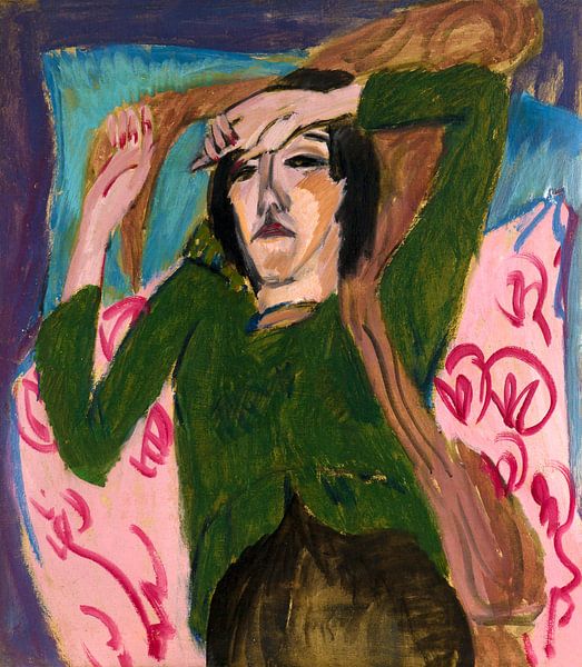 Ernst Ludwig Kirchner's Woman in the Green Blouse (ca. 1912-1913) by Studio POPPY