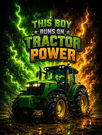 Tractor Retro Vintage by Art Bloom