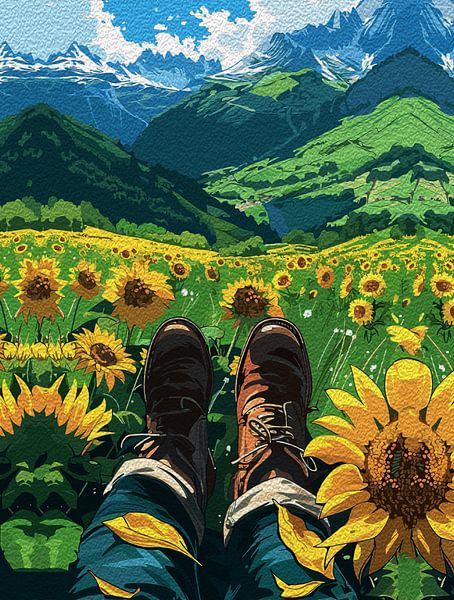 Relaxing in Sunflower Paradise by Ramy Salah Hefny
