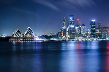 L'opéra de Sydney et le quartier central des affaires
