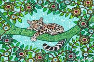 Sleeping Young Clouded Leopard by Manon Elmendorp thumbnail