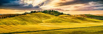 Toscane de l'Italie un paysage en panorama