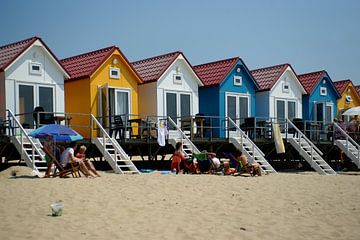 Strandhuisjes in Vlissingen von Alice Berkien-van Mil