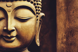 Gesicht der Buddha-Statue, llustration