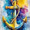 Anker nautische Kunst von JBJart Justyna Jaszke