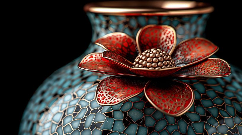Vaas met een bloem 3d panorama van TheXclusive Art