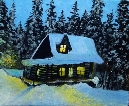 Cabane d'hiver confortable