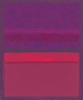 Abstract schilderij met rood en paars - kleurvlakken