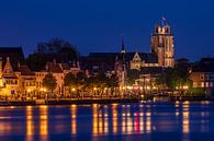 The Grote Kerk and the Groothoofd in Dordrecht in the evening by Tux Photography thumbnail