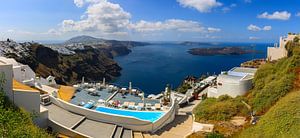 Panorama uitzicht vanuit Imerovigli van Henk Meijer Photography