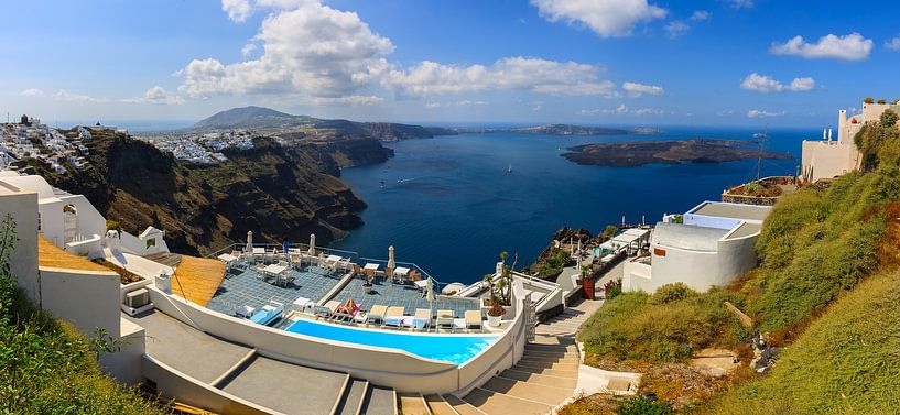 Panoramic view from Imerovigli by Henk Meijer Photography