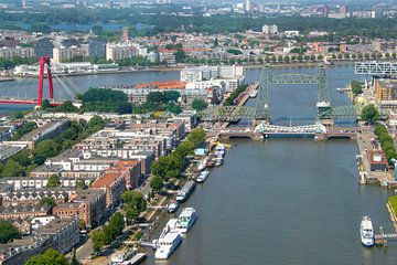 Views of Noordereiland, De Hef and Willemsbrug in Rotterdam by David van der Kloos