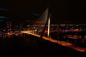 Rotterdam bei Nacht von Naomi van Wijngaarden-Knip