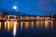 Amsterdam verlichte bruggen aan de Amstel in de winter van Sjoerd van der Wal Fotografie thumbnail