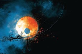 Black-and-white circle composition by Art & Soul Creations