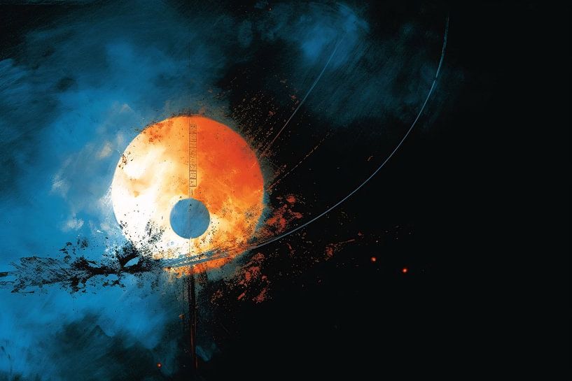 Schwarz-weiße Kreiskomposition von Art & Soul Creations