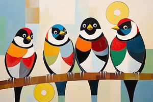 Vogelgemälde | Vogelquartett