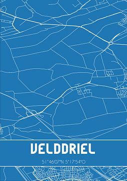 Blaupause | Karte | Velddriel (Gelderland) von Rezona