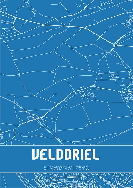 Blueprint | Map | Velddriel (Gelderland) by Prints of Place