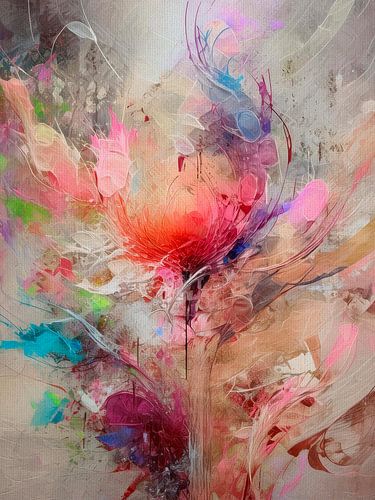 Modern abstract.  Kleurrijke Tulp